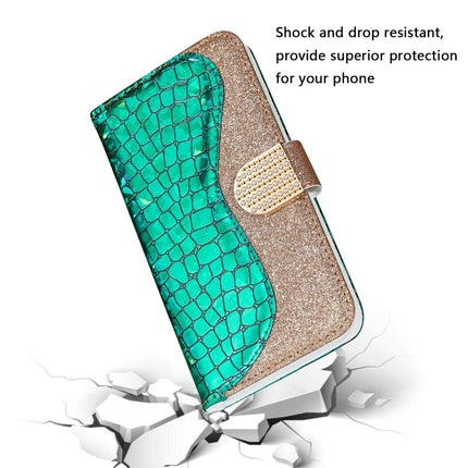 Laser Glitter Powder Matching Crocodile Texture Horizontal Flip Leather Case with Card Slots & Holder & Wallet, For iPhone 12 mini, For iPhone 12 Pro Max, For Samsung Galaxy Note20, For Samsung Galaxy Note20 Ultra, For Samsung Galaxy A21s