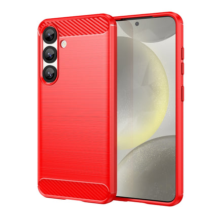 Carbon Fiber Brushed Texture TPU Phone Case, For Samsung Galaxy S24 FE 5G