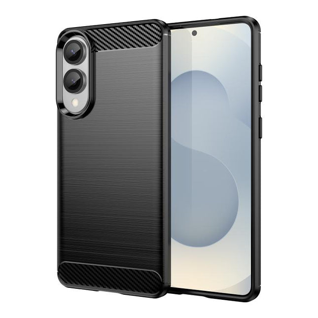 Carbon Fiber Brushed Texture TPU Phone Case, For Samsung Galaxy S24 FE 5G