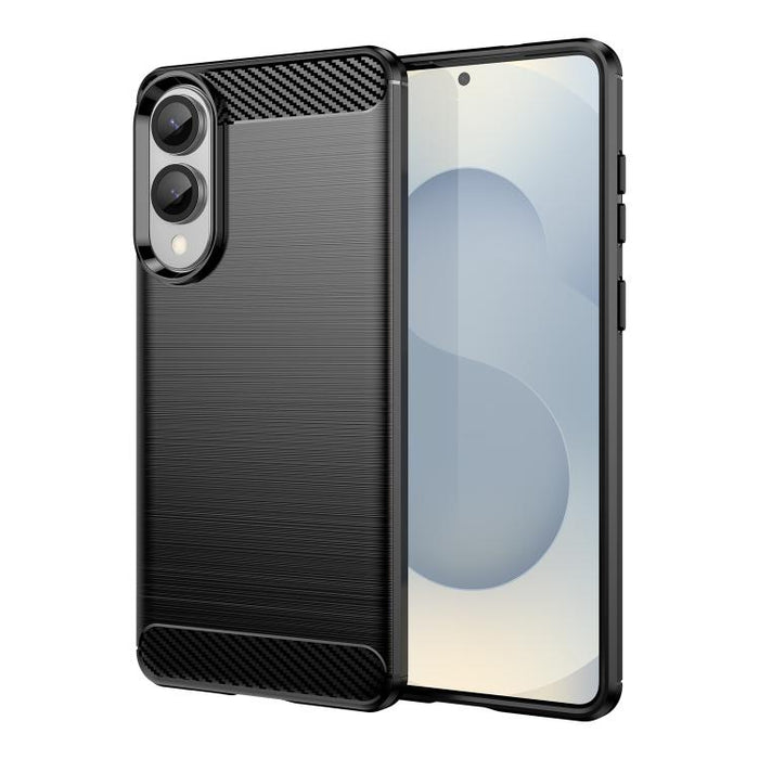 Carbon Fiber Brushed Texture TPU Phone Case, For Samsung Galaxy S24 FE 5G