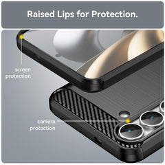 Carbon Fiber Brushed Texture TPU Phone Case, For Samsung Galaxy S25 FE 5G, For Samsung Galaxy S25 Edge 5G, For Samsung Galaxy S25 5G, For Samsung Galaxy S25+ 5G, For Samsung Galaxy S25 Ultra 5G, For Samsung Galaxy S24 FE 5G