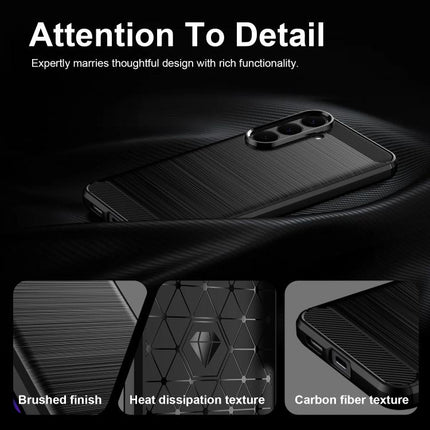 Carbon Fiber Brushed Texture TPU Phone Case, For Samsung Galaxy S26+ 5G, For Samsung Galaxy S26 Edge 5G, For Samsung Galaxy S26 Ultra 5G, For Samsung Galaxy S25 FE 5G, For Samsung Galaxy S25 Edge 5G, For Samsung Galaxy S25 5G, For Samsung Galaxy S25+ 5...