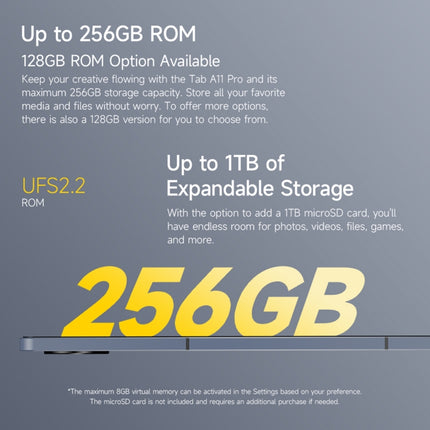 Ulefone Tab A11 Pro Tablet PC, 11 inch Android 14 MediaTek Helio G99 Octa Core 4G Network, EU Plug, 8GB+128GB