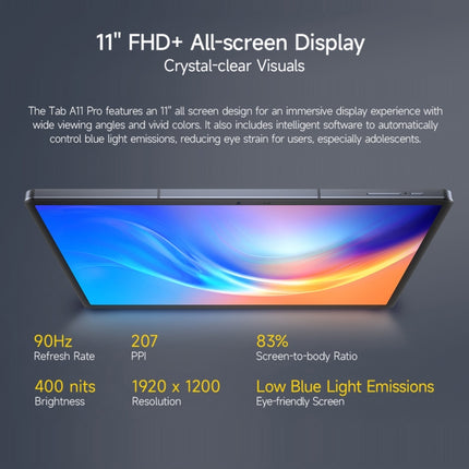 Ulefone Tab A11 Pro Tablet PC, 11 inch Android 14 MediaTek Helio G99 Octa Core 4G Network, EU Plug, 8GB+128GB