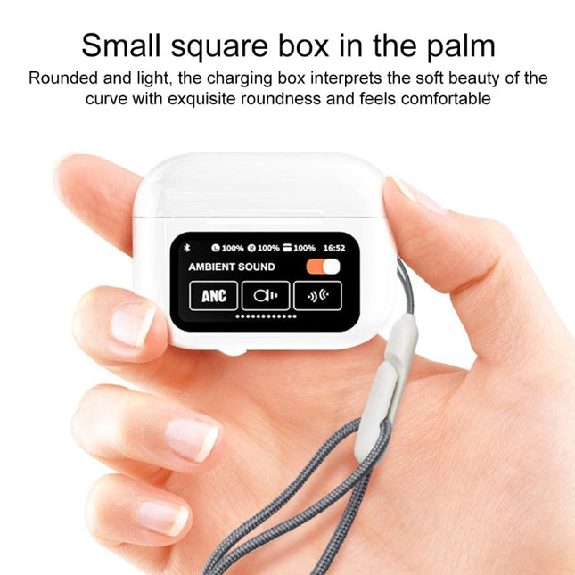 A9 Pro Smart Colorful Touch Screen ANC + ENC Noise Reduction Wireless Bluetooth Earphone