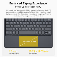 Ulefone Pogo Pin Smart Keyboard & Tablet Leather Case, For Ulefone Tab A11 Pro