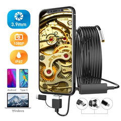 inskam107 3.9mm 3 In 1 HD Waterproof Industry Digital Endoscope Inspection Camera, 1m Hard Cable, 3.5m Hard Cable, 5m Hard Cable