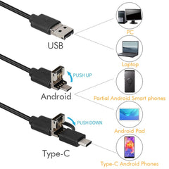 inskam107 3.9mm 3 In 1 HD Waterproof Industry Digital Endoscope Inspection Camera, 1m Hard Cable, 3.5m Hard Cable, 5m Hard Cable