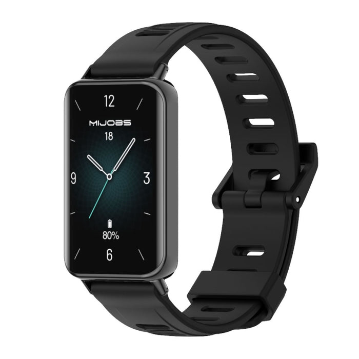 MIJOBS Flat Hole Breathable TPU Watch Band, For Honor Band 10 / 9
