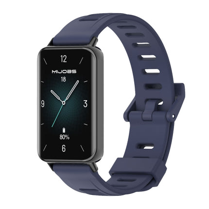 MIJOBS Flat Hole Breathable TPU Watch Band, For Honor Band 10 / 9
