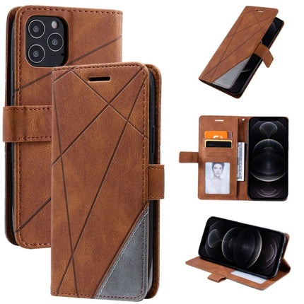 Skin Feel Splicing Horizontal Flip Leather Case with Holder & Card Slots & Wallet & Photo Frame, For iPhone 12 Pro Max, For iPhone 12 / 12 Pro, For iPhone 12 mini, For iPhone XR