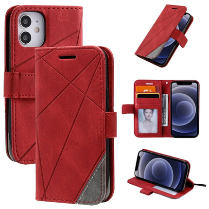 Skin Feel Splicing Horizontal Flip Leather Case with Holder & Card Slots & Wallet & Photo Frame, For iPhone 12 Pro Max, For iPhone 12 / 12 Pro, For iPhone 12 mini, For iPhone XR