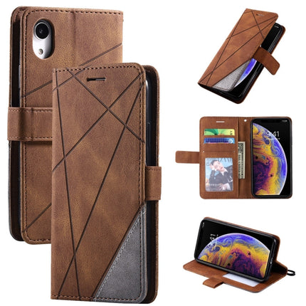 Skin Feel Splicing Horizontal Flip Leather Case with Holder & Card Slots & Wallet & Photo Frame, For iPhone 12 Pro Max, For iPhone 12 / 12 Pro, For iPhone 12 mini, For iPhone XR
