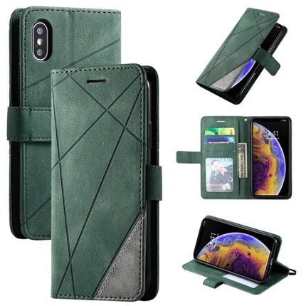 Skin Feel Splicing Horizontal Flip Leather Case with Holder & Card Slots & Wallet & Photo Frame, For iPhone XS Max