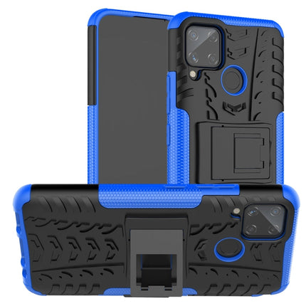 Tire Texture Shockproof TPU + PC Protective Case with Holder, For Xiaomi Redmi 9C, For OPPO Realme C15