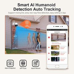 ESCAM QF518 5MP Smart WiFi IP Camera, Support AI Humanoid Detection / Auto Tracking / Dual Light Night Vision / Cloud Storage / Two Way Audio / TF Card