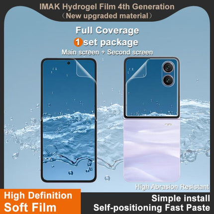 imak 4th Generation Screen Hydrogel Film Protector, Main Screen + Second Screen 1 Set