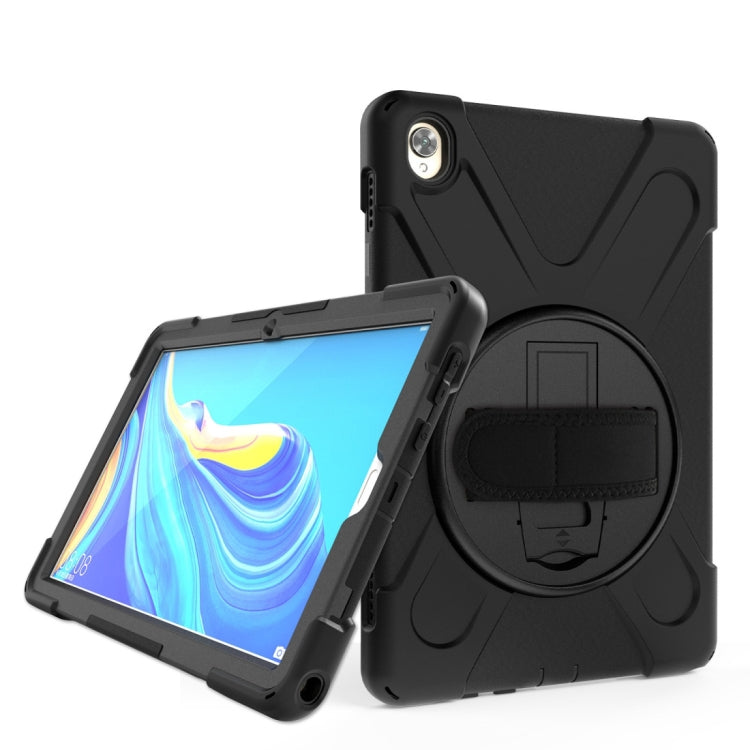 Shockproof Colorful Silicone + PC Protective Case with Holder & Hand Grip Strap, For Huawei MediaPad M6 10.8, For Huawei MediaPad M5 10.8, For Huawei MatePad 10.4, For iPad Mini 3 & 2 & 1