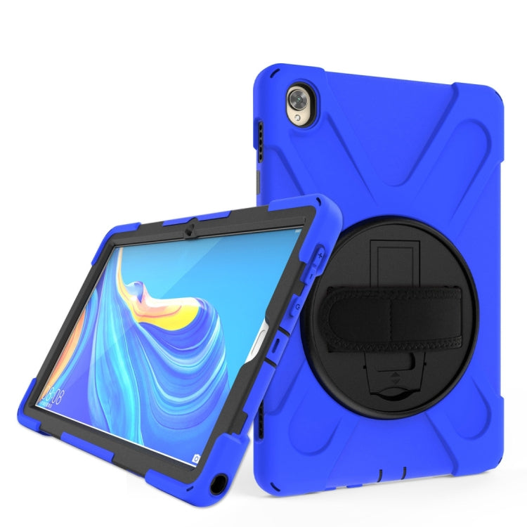 Shockproof Colorful Silicone + PC Protective Case with Holder & Hand Grip Strap, For Huawei MediaPad M6 10.8, For Huawei MediaPad M5 10.8, For Huawei MatePad 10.4, For iPad Mini 3 & 2 & 1