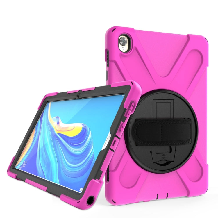 Shockproof Colorful Silicone + PC Protective Case with Holder & Hand Grip Strap, For Huawei MediaPad M6 10.8, For Huawei MediaPad M5 10.8, For Huawei MatePad 10.4, For iPad Mini 3 & 2 & 1