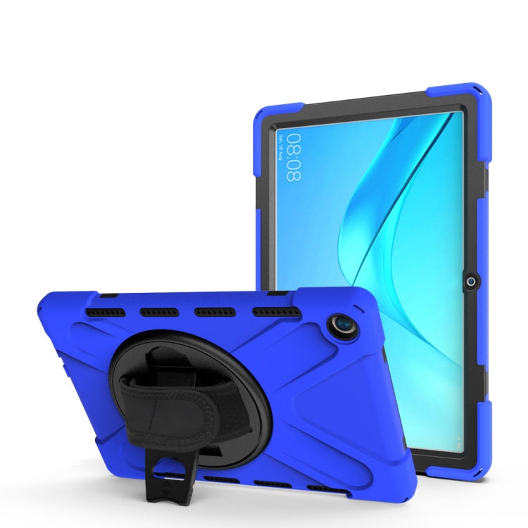 Shockproof Colorful Silicone + PC Protective Case with Holder & Hand Grip Strap, For Huawei MediaPad M6 10.8, For Huawei MediaPad M5 10.8, For Huawei MatePad 10.4, For iPad Mini 3 & 2 & 1