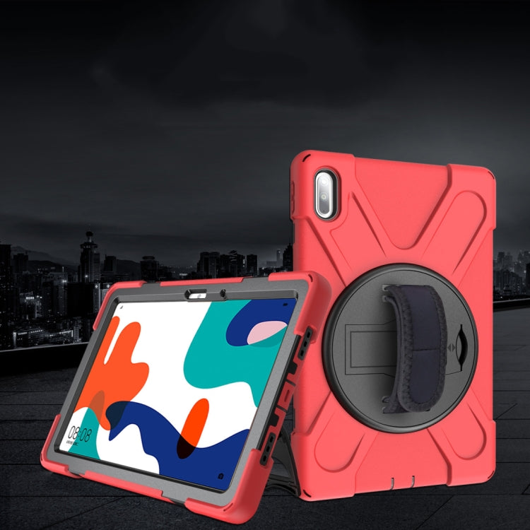 Shockproof Colorful Silicone + PC Protective Case with Holder & Hand Grip Strap, For Huawei MediaPad M6 10.8, For Huawei MediaPad M5 10.8, For Huawei MatePad 10.4, For iPad Mini 3 & 2 & 1