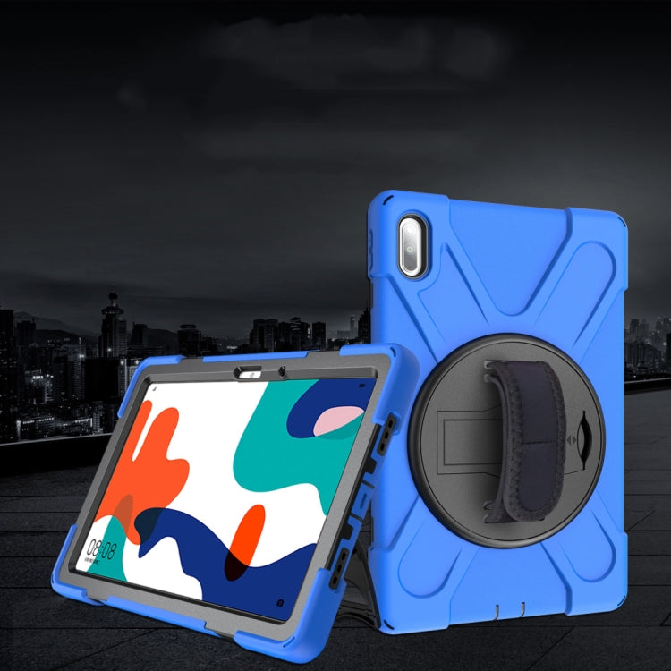 Shockproof Colorful Silicone + PC Protective Case with Holder & Hand Grip Strap, For Huawei MediaPad M6 10.8, For Huawei MediaPad M5 10.8, For Huawei MatePad 10.4, For iPad Mini 3 & 2 & 1