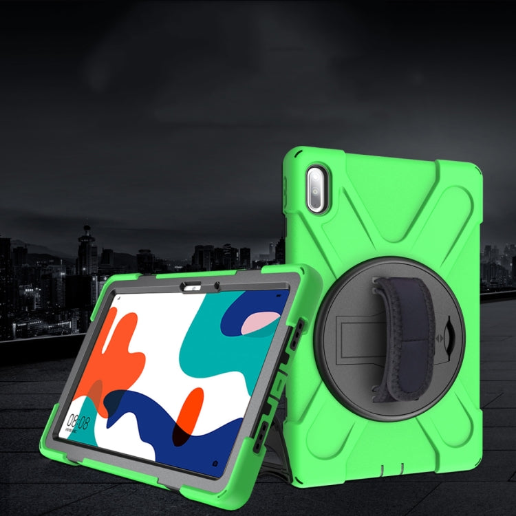 Shockproof Colorful Silicone + PC Protective Case with Holder & Hand Grip Strap, For Huawei MediaPad M6 10.8, For Huawei MediaPad M5 10.8, For Huawei MatePad 10.4, For iPad Mini 3 & 2 & 1