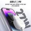 LDNIO A1206C PD27W USB-C / Type-C Fast Charger with 1m 8 Pin Cable, EU Plug