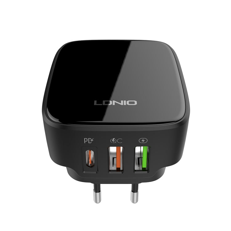 LDNIO Q334 32W Type-C + Dual USB Port Charger with 1m Micro USB Data Cable, EU Plug, UK Plug, US Plug