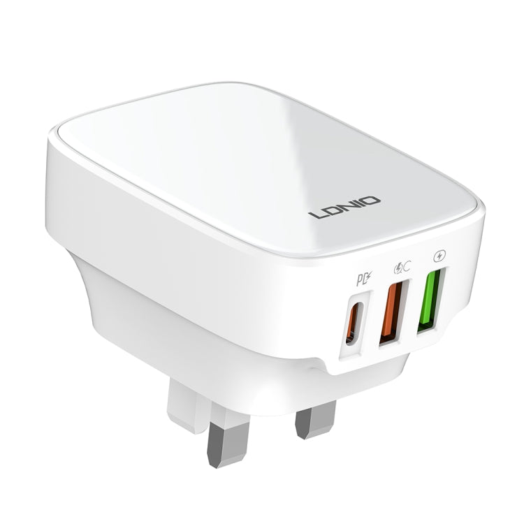 LDNIO Q334 32W Type-C + Dual USB Port Charger with 1m Micro USB Data Cable, EU Plug, UK Plug, US Plug