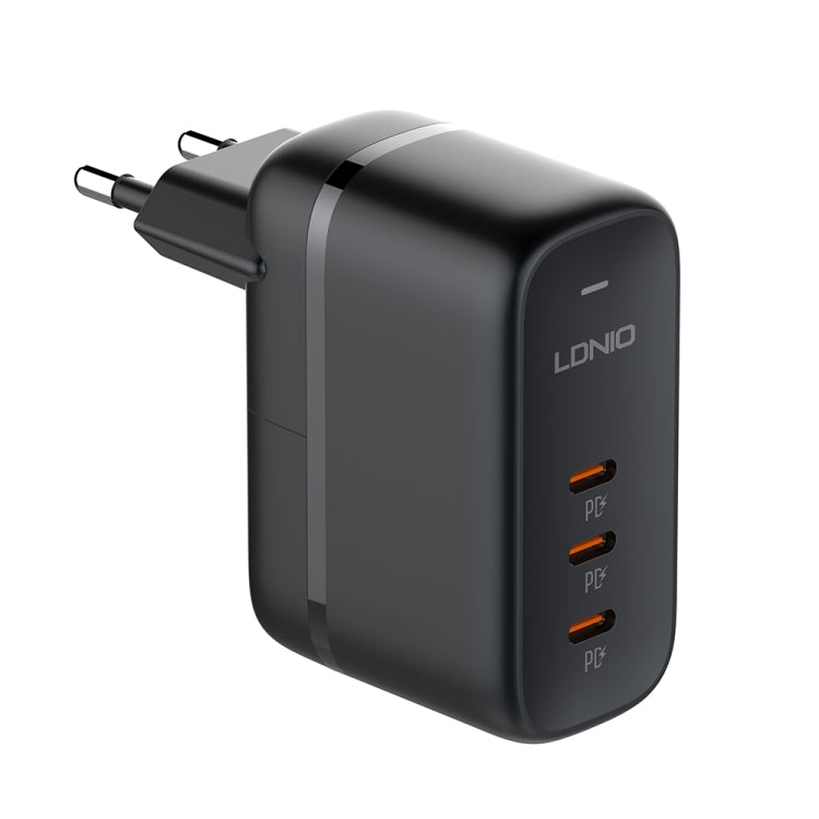 LDNIO Q367 65W GaN 3 x USB-C / Type-C Interface Charger with 1m USB-C / Type-C to USB-C / Type-C Data Cable, EU Plug, UK Plug, US Plug