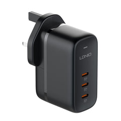 LDNIO Q367 65W GaN 3 x USB-C / Type-C Interface Charger with 1m USB-C / Type-C to USB-C / Type-C Data Cable, EU Plug, UK Plug, US Plug