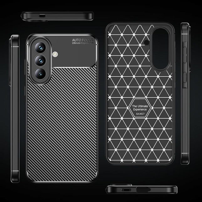 Carbon Fiber Texture Shockproof TPU Phone Case, For Samsung Galaxy A57 5G, For Samsung Galaxy A37 5G, For Samsung Galaxy A07 4G, For Samsung Galaxy A17 5G, For Samsung Galaxy A56 5G, For Samsung Galaxy A26 5G, For Samsung Galaxy A36 5G                 ...