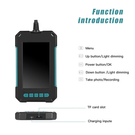 P40 8mm 1080P IP68 Waterproof 4.3 inch Highlight Screen Dual Camera Digital Endoscope, 2m Hard Cable, 5m Hard Cable, 10m Hard Cable