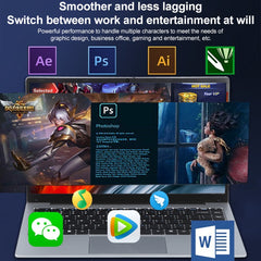 14 inch Windows 11 Laptop, Gen 4th Intel Core i7 CPU, 180 Degree Rotation Axis