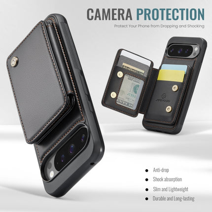 JEEHOOD J05 Business Magnetic Style RFID Leather Phone Case, For Google Pixel 9 Pro XL, For Google Pixel 9 / 9 Pro