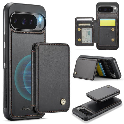 JEEHOOD J05 Business Magnetic Style RFID Leather Phone Case, For Google Pixel 11 Pro XL, For Google Pixel 11 / 11 Pro, For Google Pixel 10a, For Google Pixel 9a