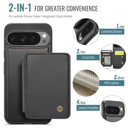 JEEHOOD J05 Business Magnetic Style RFID Leather Phone Case, For Google Pixel 11 Pro XL, For Google Pixel 11 / 11 Pro, For Google Pixel 10a, For Google Pixel 9a