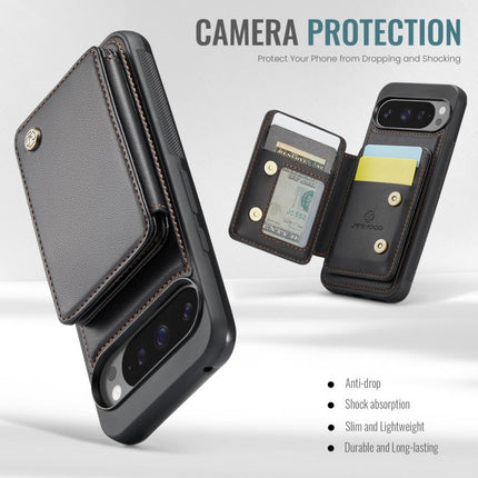 JEEHOOD J05 Business Magnetic Style RFID Leather Phone Case, For Google Pixel 11 Pro XL, For Google Pixel 11 / 11 Pro, For Google Pixel 10a, For Google Pixel 9a