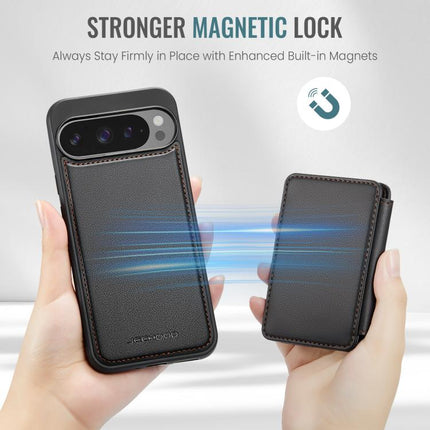 JEEHOOD J05 Business Magnetic Style RFID Leather Phone Case, For Google Pixel 11 Pro XL, For Google Pixel 11 / 11 Pro, For Google Pixel 10a, For Google Pixel 9a
