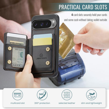 JEEHOOD J05 Business Magnetic Style RFID Leather Phone Case, For Google Pixel 11 Pro XL, For Google Pixel 11 / 11 Pro, For Google Pixel 10a, For Google Pixel 9a