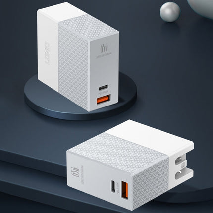 LDNIO A2620C PD3.0 65W USB Power Adapter Travel Charger with Type-C to Type-C Cable, EU Plug, US Plug, UK Plug