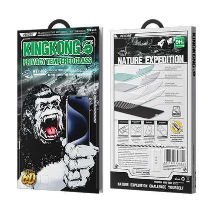 WK WTP-092 King Kong 6D Curved 28 Degree Privacy Tempered Glass Film, For iPhone 16 Pro Max, For iPhone 16 Pro, For iPhone 16 Plus / 15 Plus, For iPhone 16 / 15