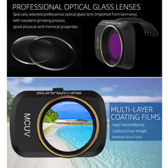 Sunnylife MM-FI9258 For DJI Mavic mini 6 In 1 Drone MCUV+CPL+ND4+ND8+ND16+ND32 Lens Filter, MCUV+CPL+ND4+ND8+ND16+ND32