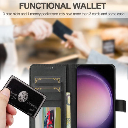 LC.IMEEKE Calf Texture Leather Phone Case