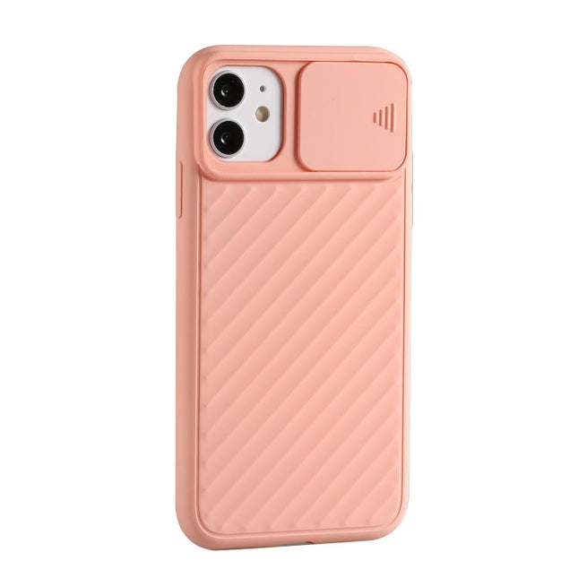 Sliding Camera Cover Design Twill Anti-Slip TPU Case, For iPhone 12 Pro Max