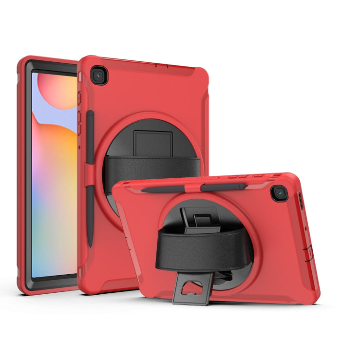360 Degree Rotation PC+TPU Protective Cover with Holder & Hand Strap & Pen Slot, For Samsung Galaxy Tab S6 Lite, For iPad Pro 12.9 inch (2020), For iPad 10.2