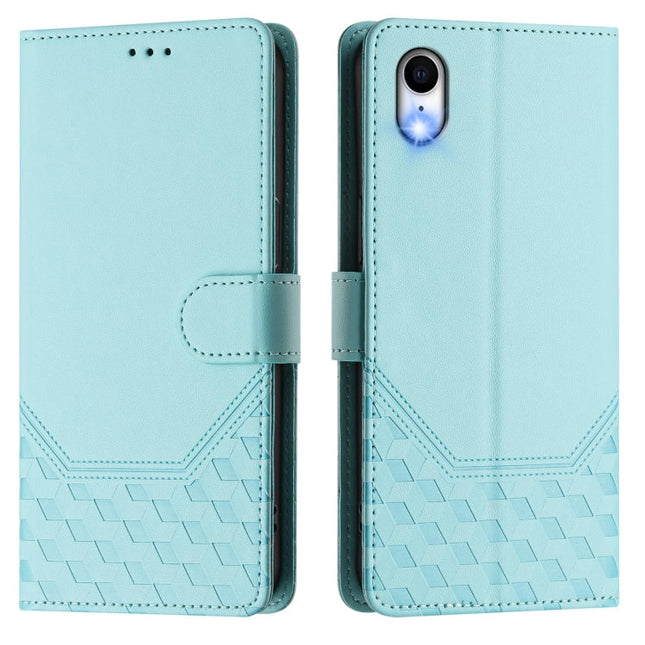 Honeycomb Embossing RFID Leather Phone Case, For iPhone XR, For iPhone XS Max, For iPhone 8 Plus / 7 Plus