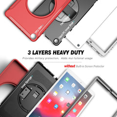 360 Degree Rotation PC+TPU Protective Cover with Holder & Hand Strap, For Samsung Galaxy Tab A 10.1 (2019) T510 / T515
